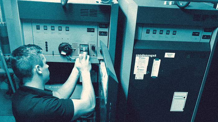 A Medway Heating engineer at work